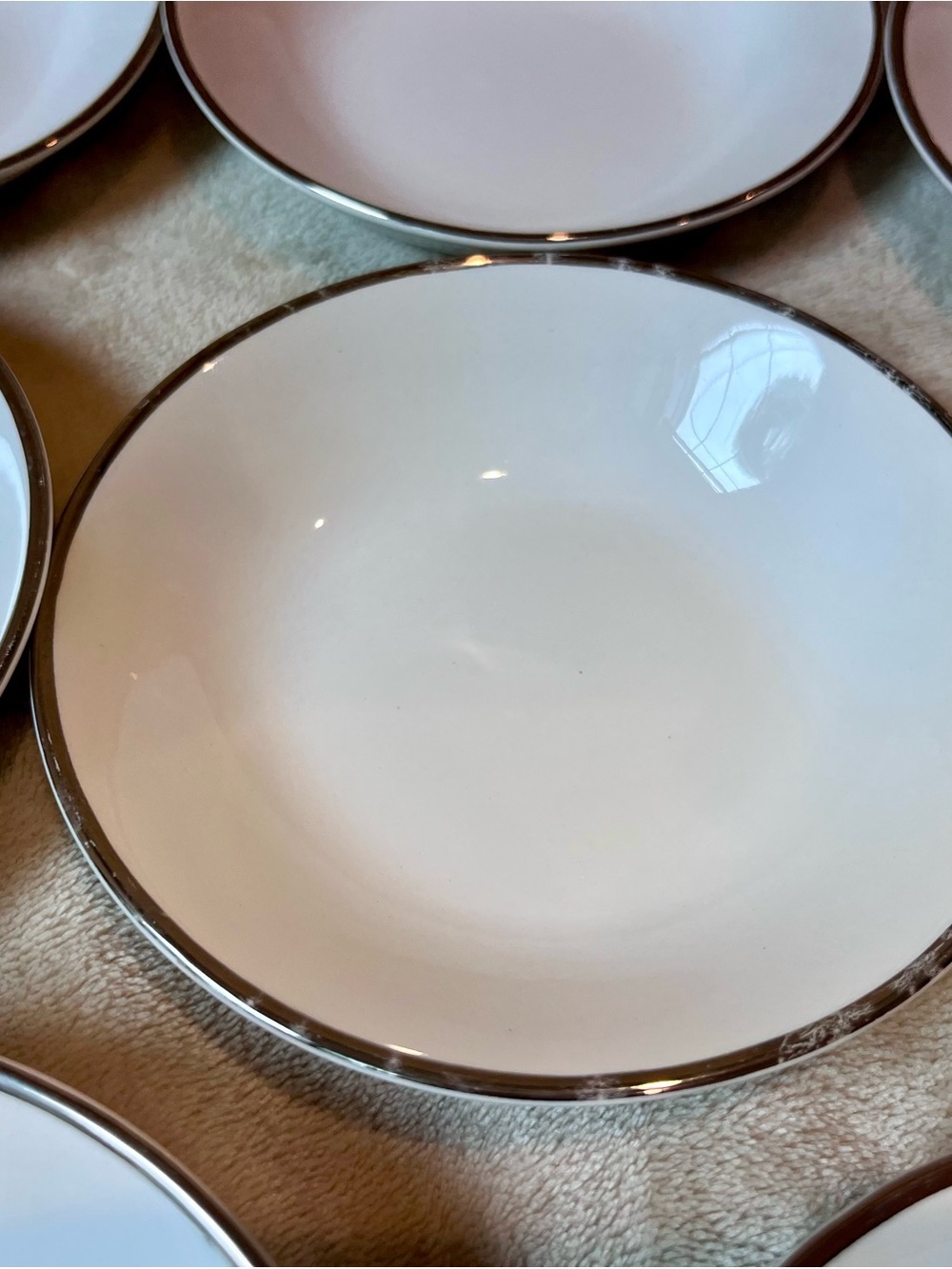 Vintage International Silver Silver Elegance Ironstone Bowls Set of 8 England - Picture 5 of 16